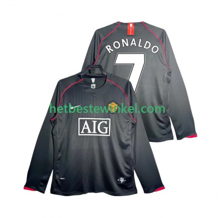 Manchester United Critstiano Ronaldo 7 2007 2008 Voetbalshirts Retro Uit - LS